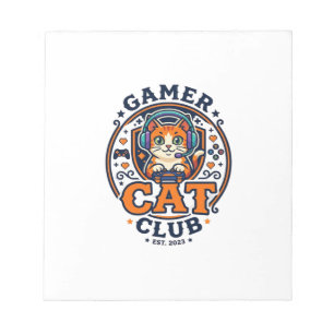 Cadeau-idee voor gamerkat kattenmoeder - Gamer Cat Notitieblok