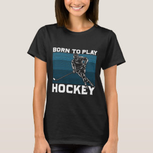 Cadeau-idee voor ijshockey-doelman Geboren om ijsh T-shirt