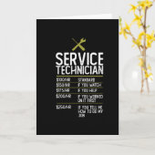 Cadeau-idee voor service-technicus kaart (Gele Bloem)