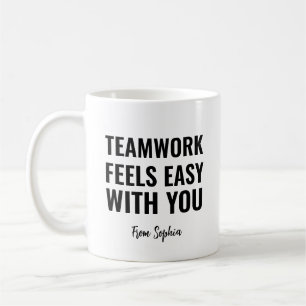 Cadeau-idee voor 'Teamwork voelt gemakkelijk met j Koffiemok