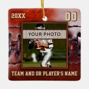 Cadeau-ideeën voor voetbalteam met foto, Voetbalor Keramisch Ornament
