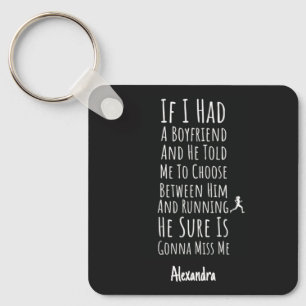 Cadeau-ideeën voor vrouwelijke hardlopers Funny Ge Sleutelhanger