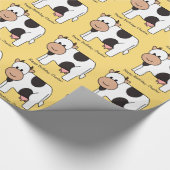 Cadeau Illustration de vache papier d'emballage de texte (Coin)
