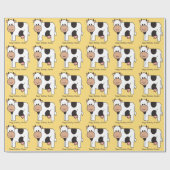 Cadeau Illustration de vache papier d'emballage de texte (Plat)