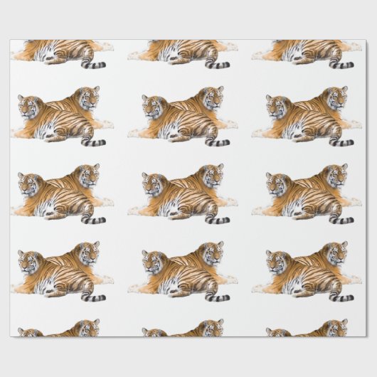 Cadeau Image de tigre pour papier brillant (Plat)