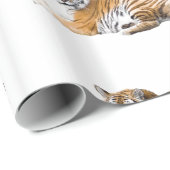 Cadeau Image de tigre pour papier brillant (Coin rond)