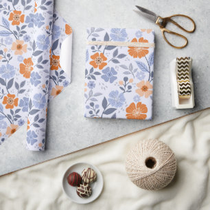 Cadeau Impression florale colorée - Rouleau de papier d'e