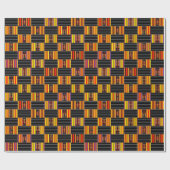 Cadeau Impressionnant papier d'enveloppement Kente rayé b (Plat)