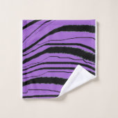 Cadeau Imprimé Animal Violet Noir (Gant de toilette)