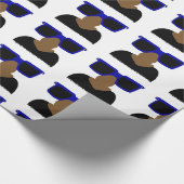 Cadeau Incognito Moustache & Verres Papier à envelopper (Coin)