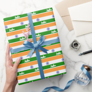 Cadeau Inde Papier à enveloppement, Drapeau indien patrio