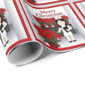Cadeau Infirmière 3 Papier d'enveloppement de Noël (Coin rond)