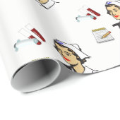 Cadeau Infirmière en papier d'emballage (Coin rond)