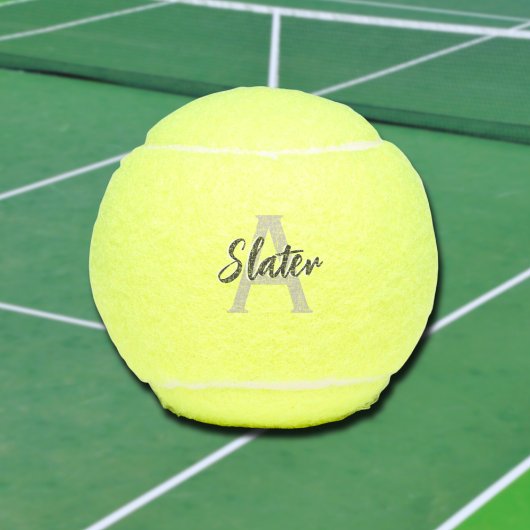 Cadeau initial personnalisé de balle de tennis Mon