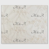 Cadeau Initiales de Mariage de dentelle brodées Papier d' (Plat)