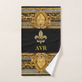 Cadeau initialisé en bronze doré français / Invité (Serviette à main)