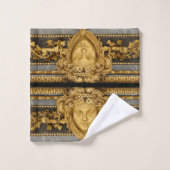 Cadeau initialisé en bronze doré français / Invité (Gant de toilette)