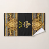 Cadeau initialisé en bronze doré français / Invité (Serviette à main)