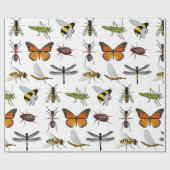 Cadeau INSECTES FRAIS de papier d'emballage (Plat)