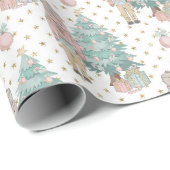 Cadeau Inspiré Du Papier D'Enveloppement De Noël De Casse (Coin rond)