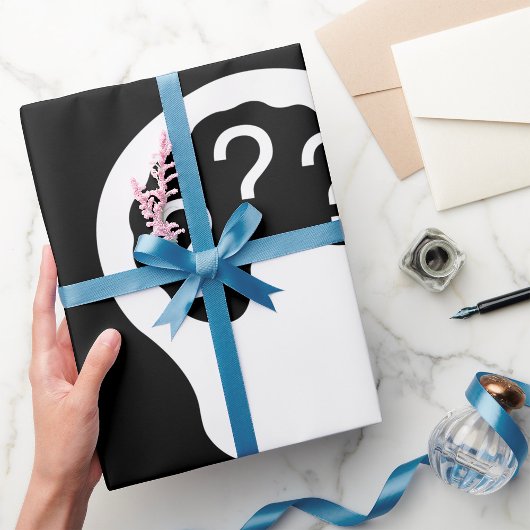 Cadeau Interrogations sur le papier d'emballage