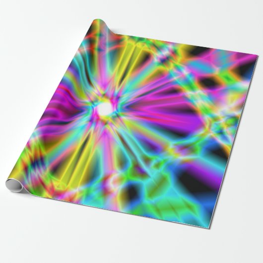 Cadeau Iridescente Chrome 2 Papier d'enveloppement (Déroulé)