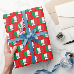 Cadeau Italie papier d'emballage, drapeau italien patriot