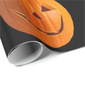 Cadeau Jack-O-Lanterns sur papier d'emballage noir (Coin rond)