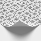 Cadeau Jacquard gris Motif articles Enveloppement papier (Coin)