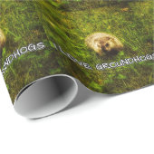 Cadeau J'adore le papier d'emballage de marmottes (Coin rond)