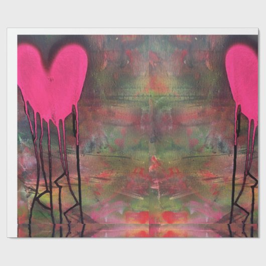 Cadeau Jagged Love Wrapping Papier par HAS Bijoux (Plat)