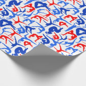 Cadeau J'AIME le rouge, le blanc et le bleu de papier (Coin)