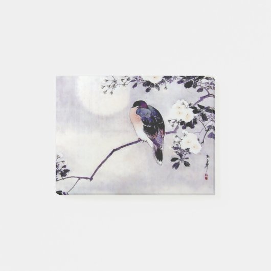 Cadeau japonais de note de post-it d'oiseau (Devant)