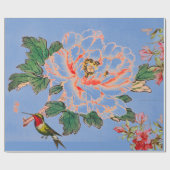 Cadeau JAPONAIS IMPRIMER COLLAGE BLEU Wrapper Papier (Plat)