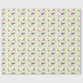 Cadeau Jardin floral vert papier d'enveloppement d'annive (Plat)