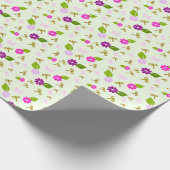 Cadeau Jardin floral vert papier d'enveloppement d'annive (Coin)