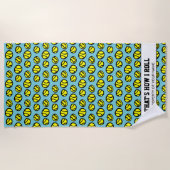 Cadeau jaune mignon de serviette de plage de motif (Devant)