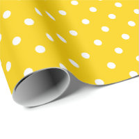 Jaune soleil| Papier à enveloppement à points Polk