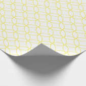 Cadeau Jaune sur les cercles de recouvrement blanc Papier (Coin)