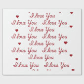 Cadeau Je T'Aime Envelopper Du Papier (Plat)