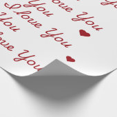 Cadeau Je T'Aime Envelopper Du Papier (Coin)