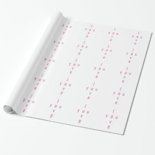 Cadeau Je t'aime envelopper du papier