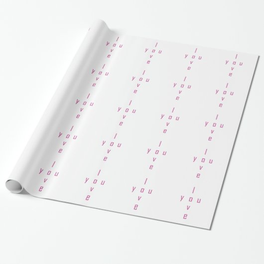 Cadeau Je t'aime envelopper du papier (Déroulé)