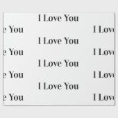 Cadeau Je T'Aime Envelopper Du Papier (Plat)