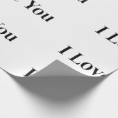 Cadeau Je T'Aime Envelopper Du Papier (Coin)