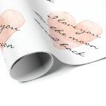 Cadeau Je t'aime sur la lune et le papier d'emballage<br><div class="desc">Je vous aime à la lune et papier d'emballage arrière. corail romantique couleur d'aquarelle de coeur avec message d'amour personnalisé, citation, dire etc. Emballage cadeau personnalisé avec typographie stylisée d'écriture manuscrite. Couleur arrière - plan personnalisable, c'est-à-dire pastel clair. Conception sympa pour la Saint Valentin, mariage, fiançailles, anniversaire, anniversaire, Noël, etc....</div>