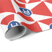 Cadeau Je T'Aime, Wichita Drapeau Papier (Coin rond)