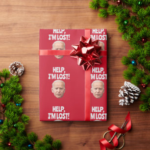 CADEAU JOE BIDEN CONFUSED CHRISTMAS WRAPPER PAPIER