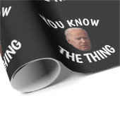 CADEAU JOE BIDEN FUNNY CHRISTMAS WRAPPER PAPIER (Coin rond)