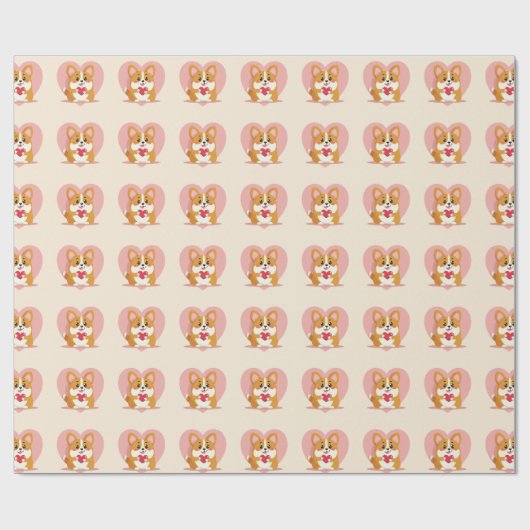 Cadeau joli corgi papier (Plat)